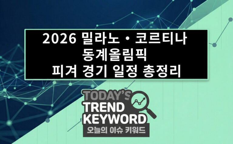 2026 밀라노·코르티나 동계올림픽 피겨 경기 일정 총정리