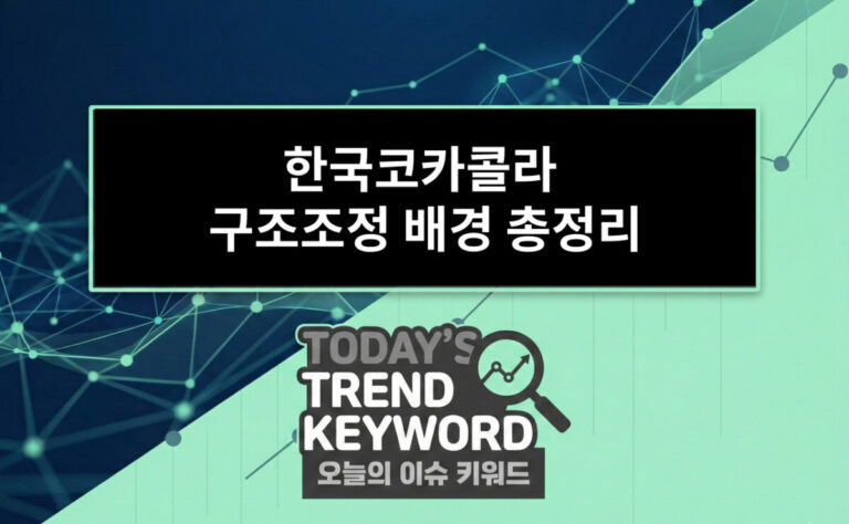 한국코카콜라 구조조정 배경 총정리: 실적 하락·음료 시장 변화