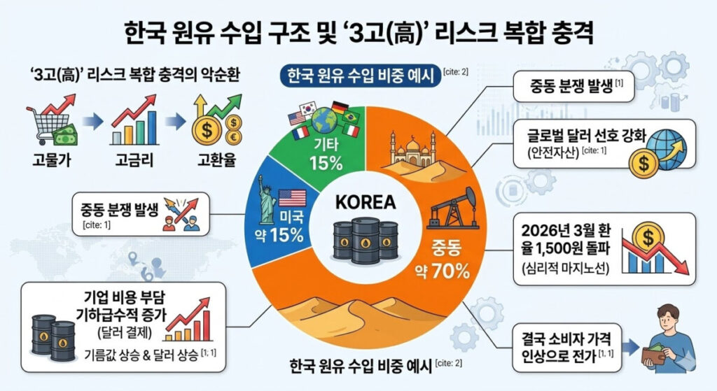 원달러 환율 상승 그래프 고유가 강달러 영향