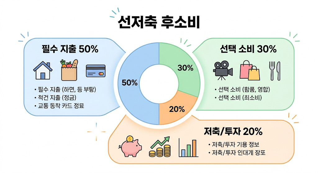 50대30대20 예산 법칙으로 월급을 나누는 재테크 기본 구조