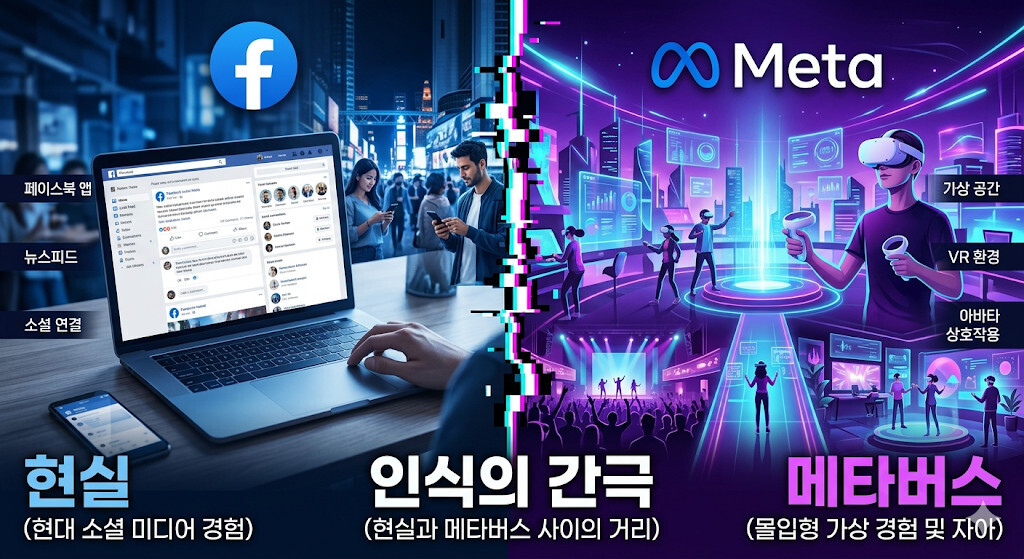 페이스북 메타 리브랜딩 인식 차이 비교 이미지