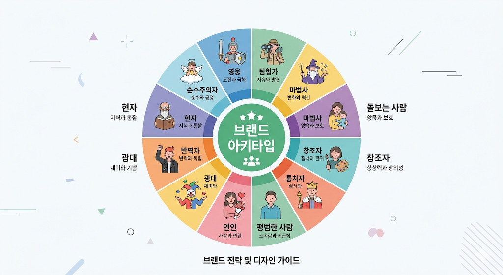 브랜드 아키타입 12가지 유형 정리 인포그래픽