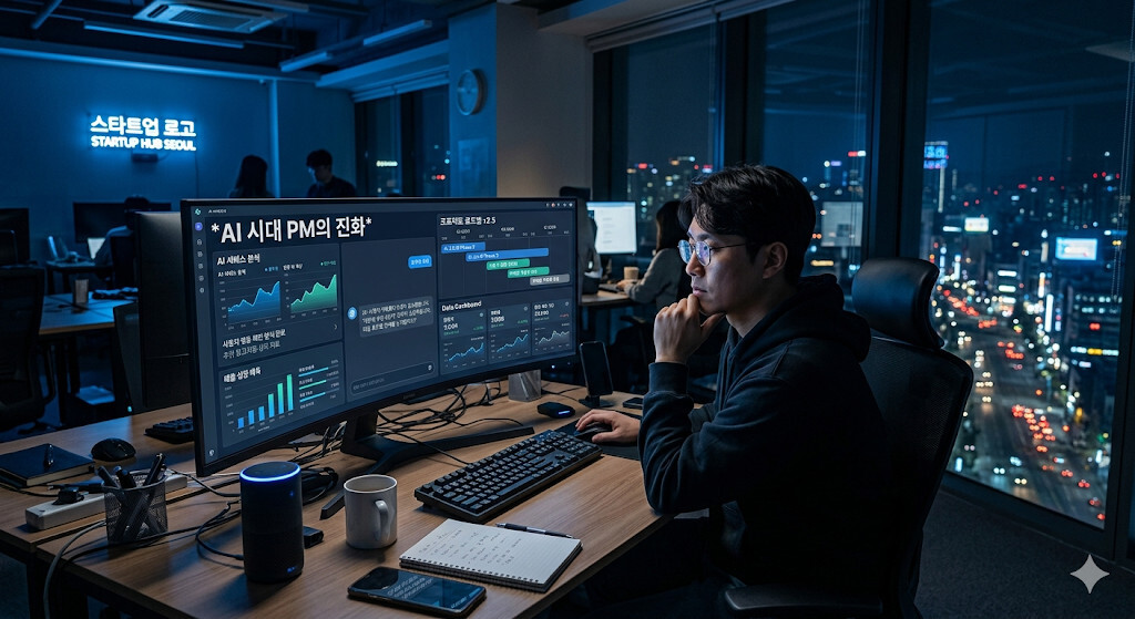 AI 시대 서비스 기획자와 PM 역할 변화 개념 이미지