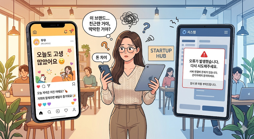 브랜드 채널마다 달라지는 말투로 혼란을 느끼는 고객 경험