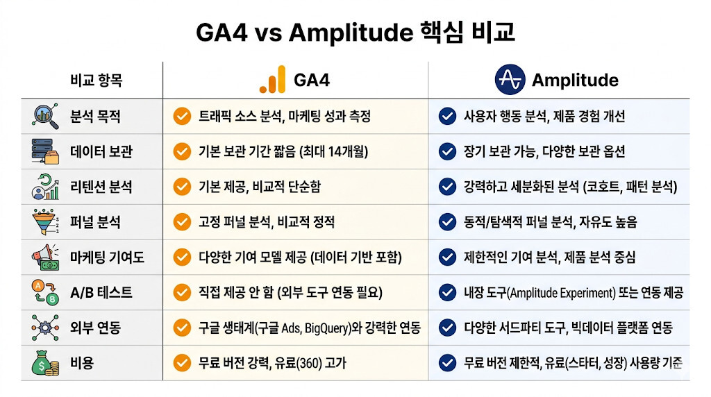 GA4와 Amplitude 비교 분석 대표 이미지