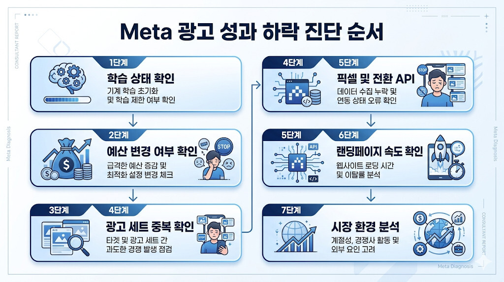 Meta 광고 성과 하락 진단 체크리스트