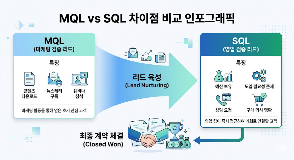 MQL과 SQL의 차이점 및 전환 과정