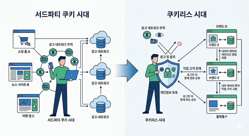 쿠키리스 시대와 서드파티 쿠키 시대의 차이점 비교