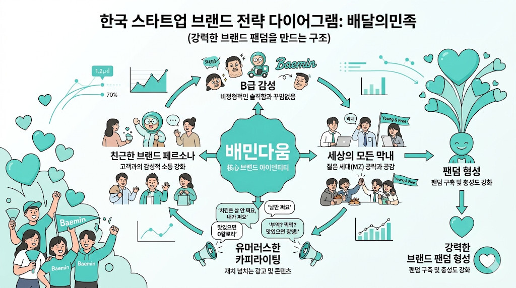 배달의민족 브랜드 아이덴티티 배민다움 구축 전략