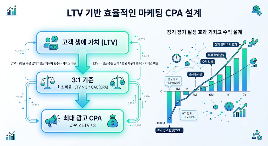 고객 생애 가치 기반으로 광고 CPA를 계산하는 방법