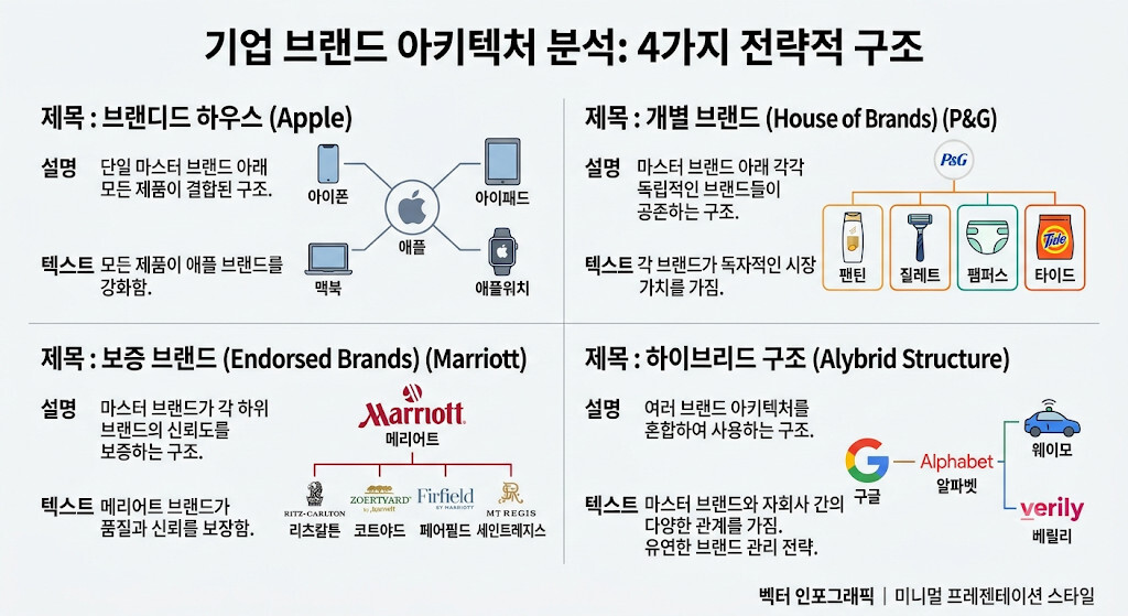 애플 P&G 메리어트 알파벳의 브랜드 아키텍처 사례